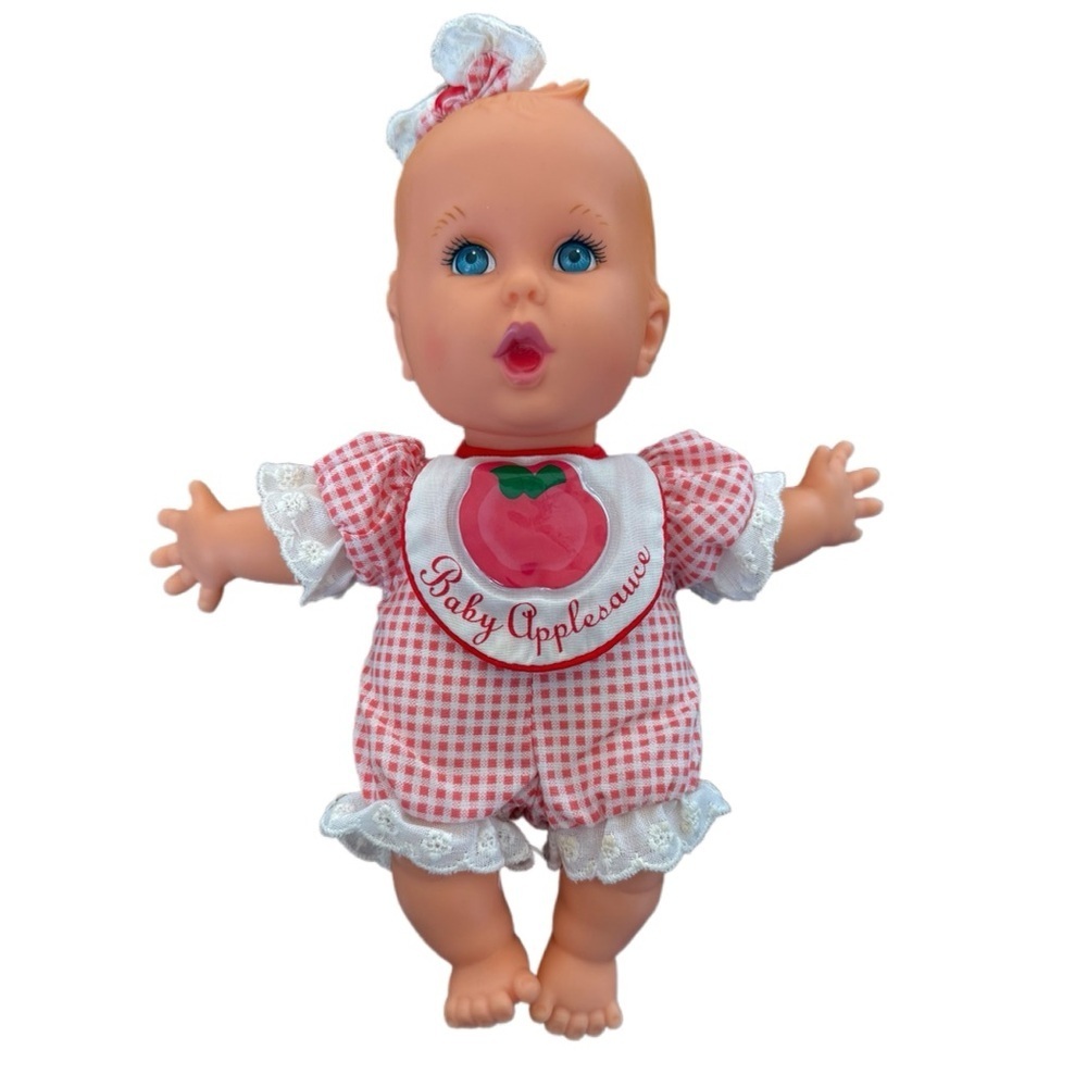 Vintage 1996 Gerber Baby “Baby Applesauce” 8.5" Doll With Bow - NEW - Picture 1 of 2